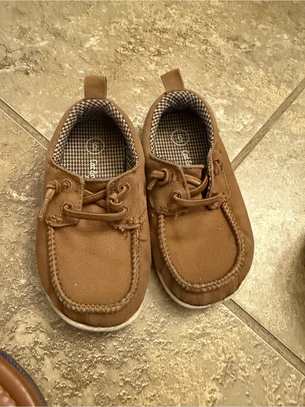Cat & Jack Brown Canvas Lace-Up Kids Shoes